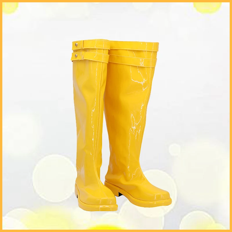 Buty Cosplay X-Men Superhero Żółte Botki do Połowy Łydki Halloween Karnawał Występ Impreza Kostium Rekwizyty