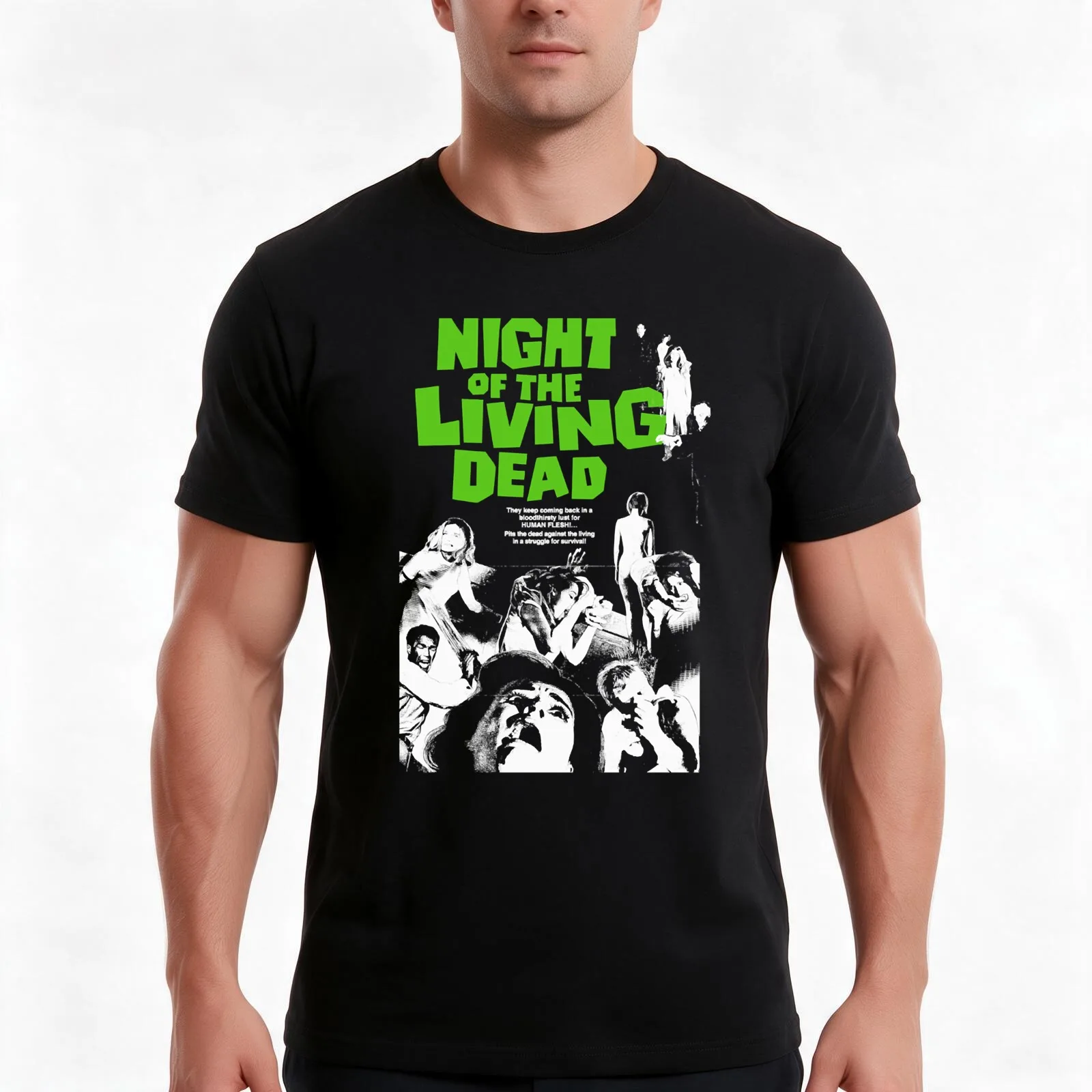 Gifts For Men Night Of The Living Dead Vintage Photograp T-Shirt Summer Casual Cotton Tee Oversized Streetwear Tops