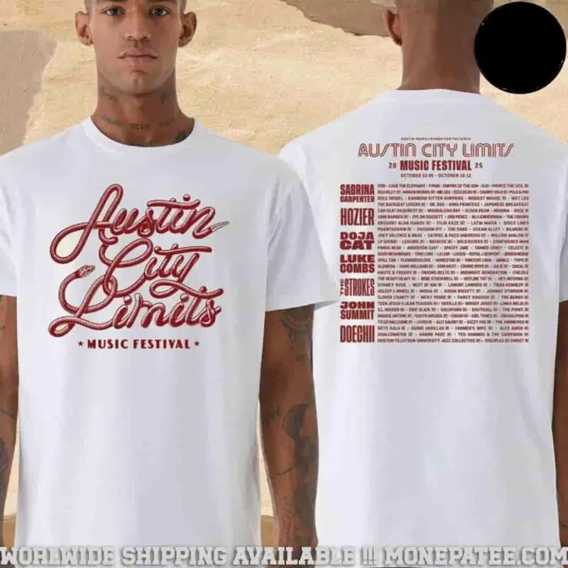 Austin City Limits Festival 2025 Rattler Lineup Camiseta exclusiva en camiseta Zilker