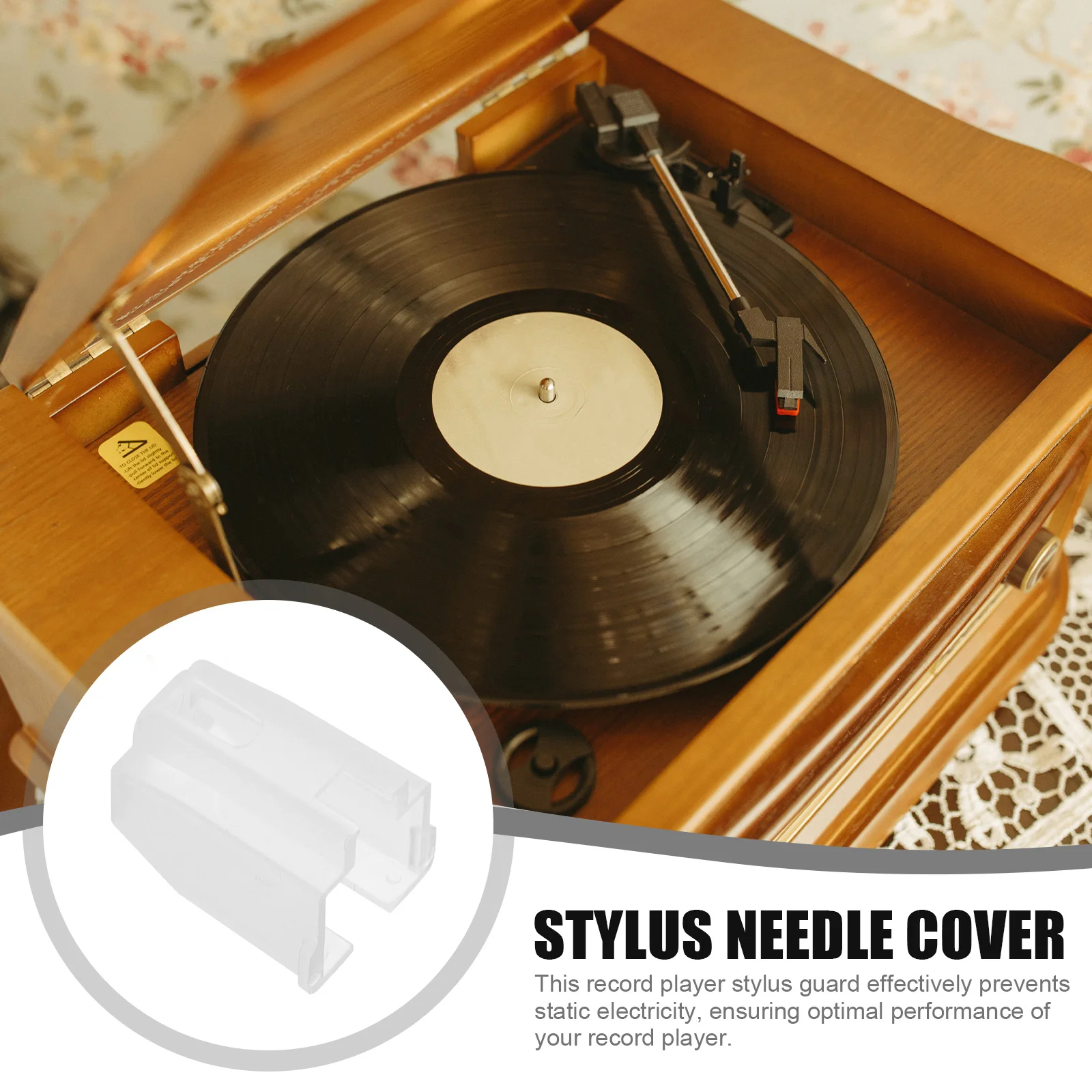 

6pcs Stylus Protector Record Player Needle Cover Turntable Vinyl Dust Guard Anti Static Resistant Wear Compatible Most