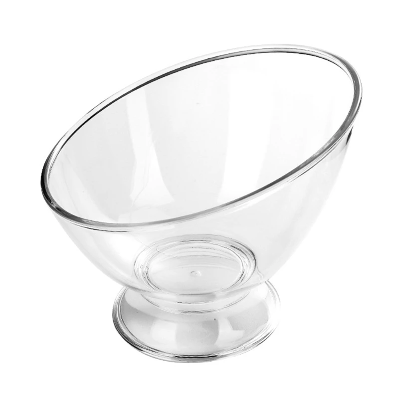 Diagonal Salad Bowl Plastic Break Resistant Clear Bowls Fruit Rice Serving Bowls Storage Container