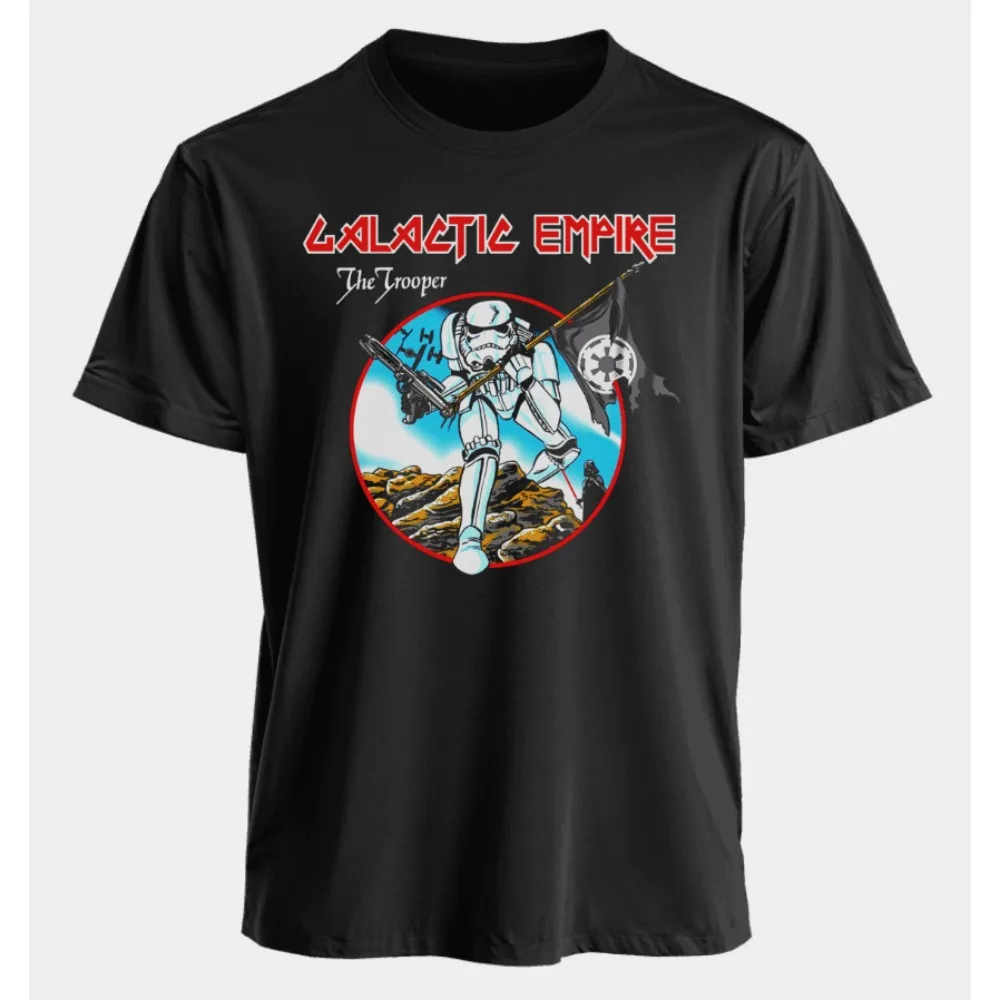 Camiseta holgada de algodón con estampado de ciencia ficción Star Wars para hombre y mujer, camiseta deportiva americana de manga corta con cuello redondo para uso diario, 2025