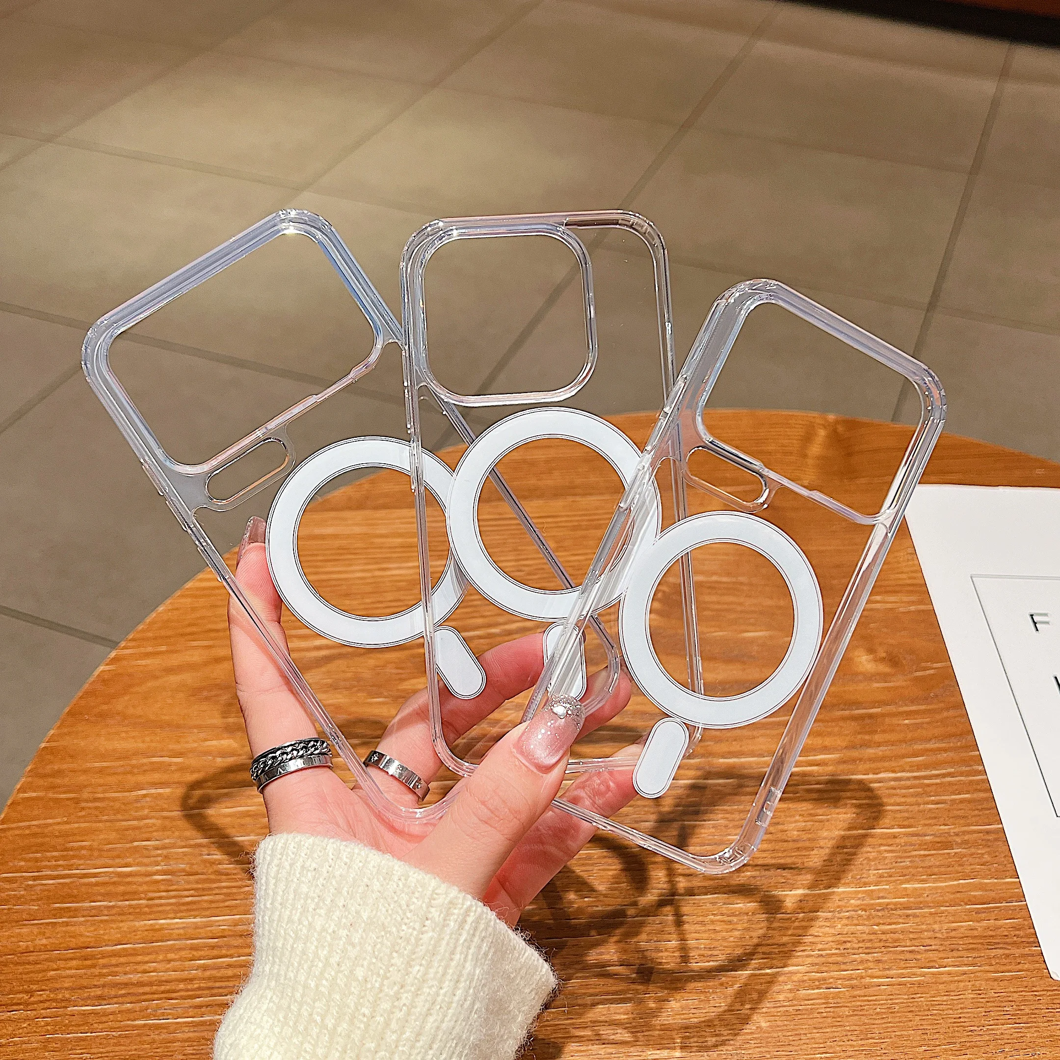 حافظة هاتف مغناطيسية شفافة أصلية لهاتف Xiaomi Mi 17 Pro Max 15T Pro لهاتف Magsafe غطاء صلب من الأكريليك الشفاف