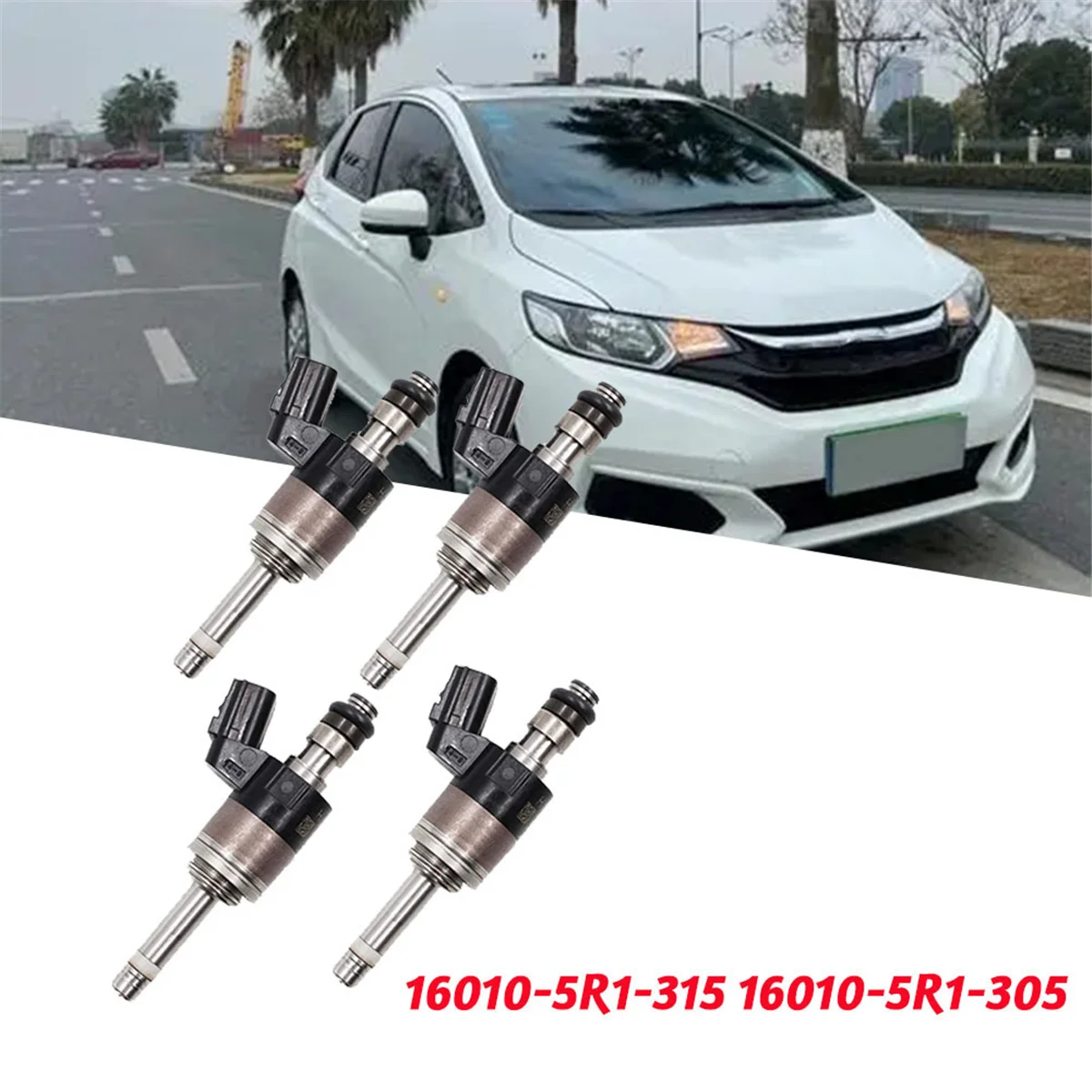 4Pcs Car Fuel Injector Nozzle 16010-5R1-315 16010-5R1-305 for Honda Fit 1.5L 2015-2019 Fuel Supply Injector 160105R1315