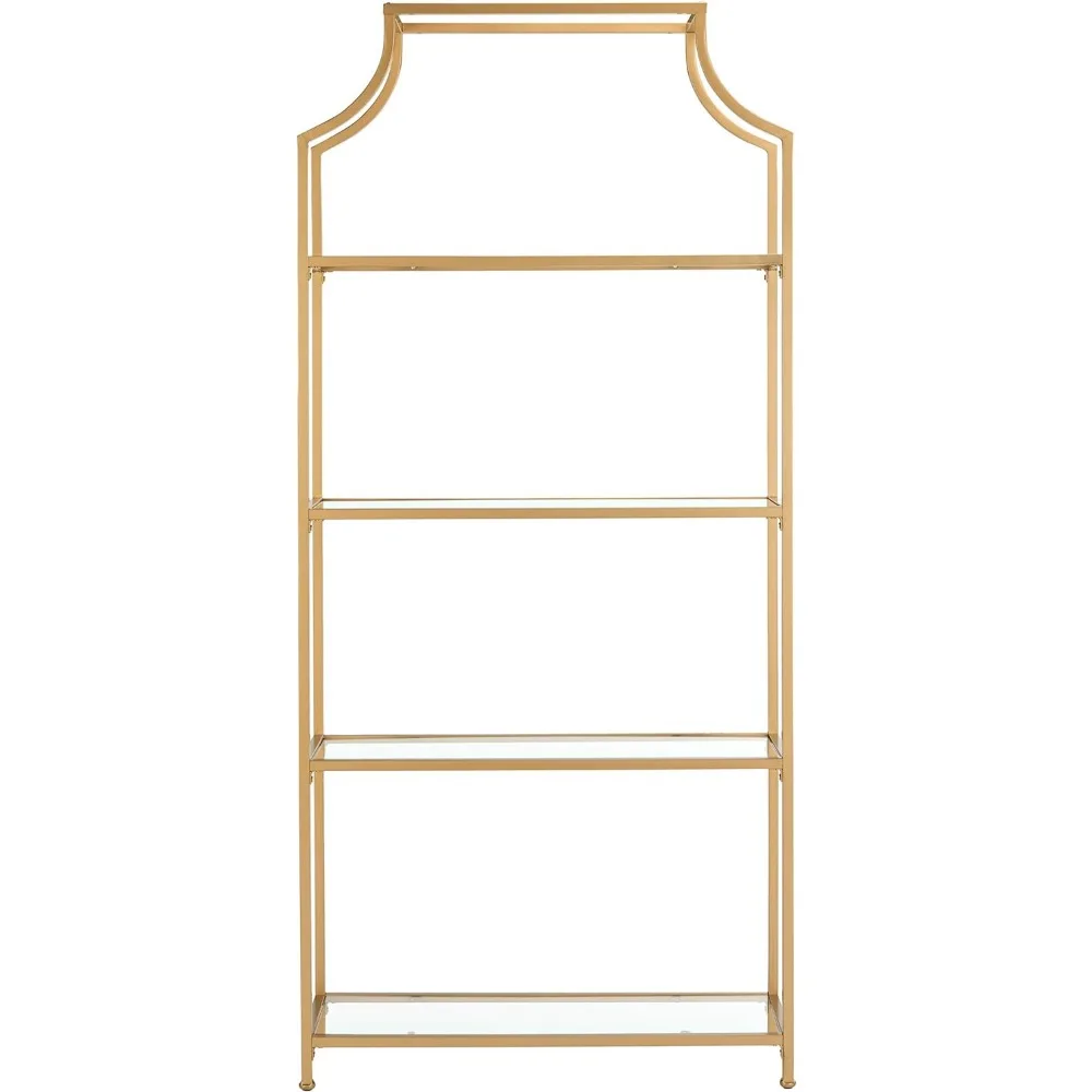 Home Collection-Etagere de 4 niveles, Slater, dorado