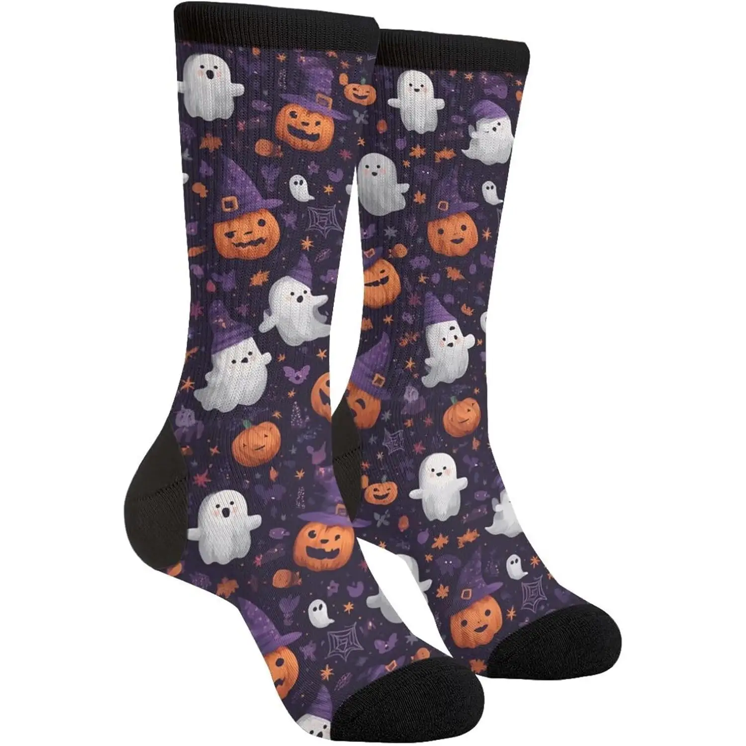 

Носки на Хэллоуин, забавные новые носки, повседневные спортивные носки Crazy Crew для женщин и мужчин, подарки унисекс, забавные носки с принтом для экипажа