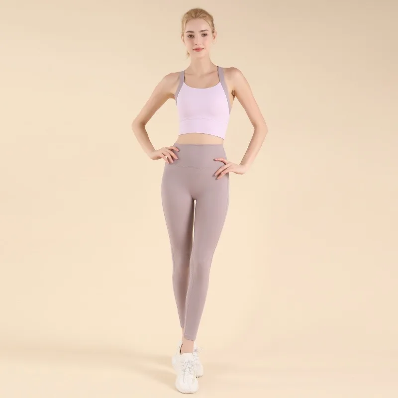 

Женский спортивный костюм для йоги с красивой спинкой, интегрированный дизайн, брюки для йоги, одежда для бега на улице