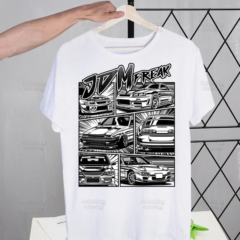 

AE86 Japan Anime JDM T Shirt Men Retro Tops Tees Harajuku Initial D Racing Drift Car Tshirt Streetwear Hip Hop Male T-shirts