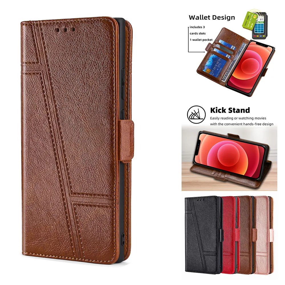 Magnetic Clip Case For Xiaomi Mix 4 3 2S 2 Luxury Leather Multi 3 Cards Anti Drop Flip Phone Cover For Xiaomi Civi 4 Pro 3 2