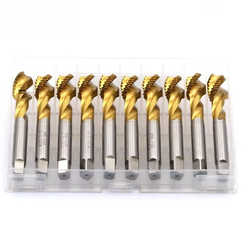 CNCマシン用M2.5×0.45錫コーティングスパイラルポイントタップ、より良い切屑除去のため