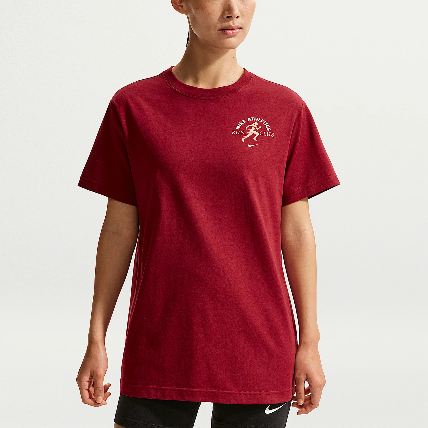 Nike genuine women's loose letter printed breathable sports T-shirt IV6194-677