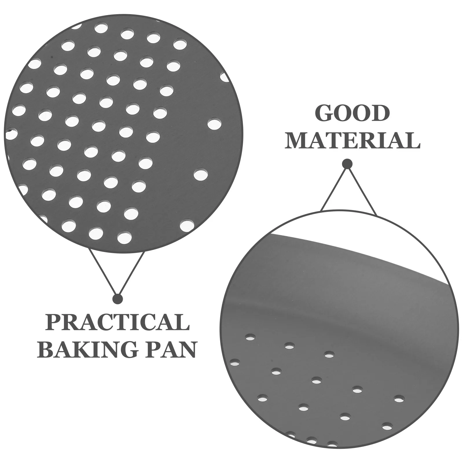 

Enhanced Thick Round Pan Perforated Holes Non-Stick 11 Inch Aluminum Alloy Sheet Oven Tray For Pizza Baking Grilling Roasting