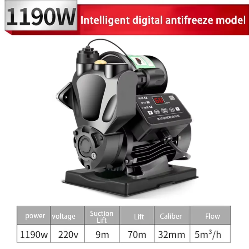 Intelligente CNC Boosterpomp - Automatische zelf-aanzuigende waterpomp voor thuis, 220V slimme waterdrukversterker met digitaal display
