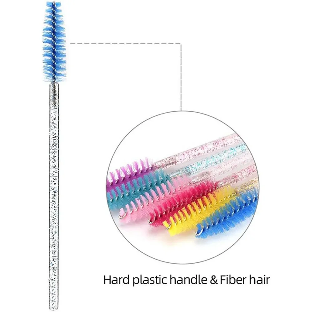 使い捨てクリスタルまつげブラシまつげエクステンションメイクブラシ眉毛コームマスカラアプリケーターマイクロブラシ美容ツール