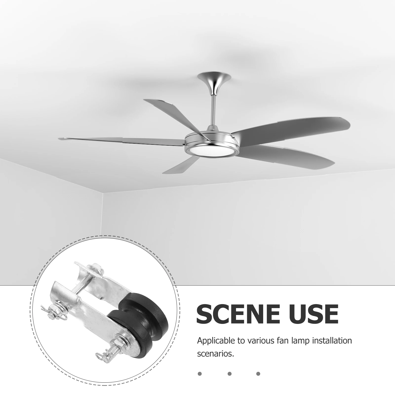 

1pcs Large Rod Fixing Clip Ceiling Fan Bracket Mount Kit Adapter Wall Mounted Pipe Mounting Work Stable Installation Hardware