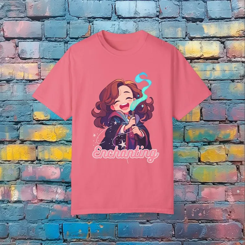 Enchanting Wizard T-Shirt - Cute Girl Graphic Tee