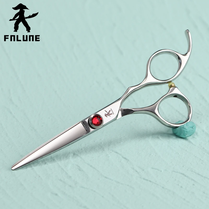 FnLune 5.5 Inch VG-10 Professional Hair Salon Scissors Cut Barber Tool Haircut Shear Hairdressing Scissors Imported Ruby Bearing