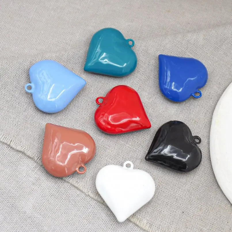 

2Pcs Point Copper Pendant Colors Gold Color Enamel Her Approx 30x33.1mm Jewelry Special Gift For Women