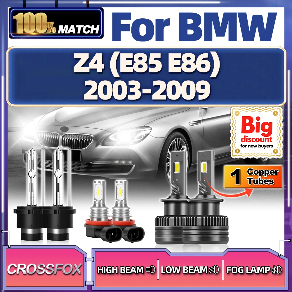 

CROSSFOX для BMW Z4 (E85 E86) 2003 2004 2005 2006 2007 2008 2009 светодиодные ксеноновые лампы ближнего света светодиодные противотуманные фары ампулы