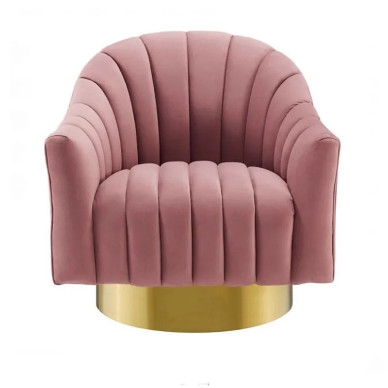 Light Luxury Single Sofa Chair Hotel Lobby Room Bedroom Living Room Model Room Lamb Fleece Sofa Chair