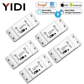 WiFi Smart Light Switch, 2/3/5pcs DIY Breaker Module Basic Smart Home Tuya Smart Life Wireless Remote Control Alexa Google Home