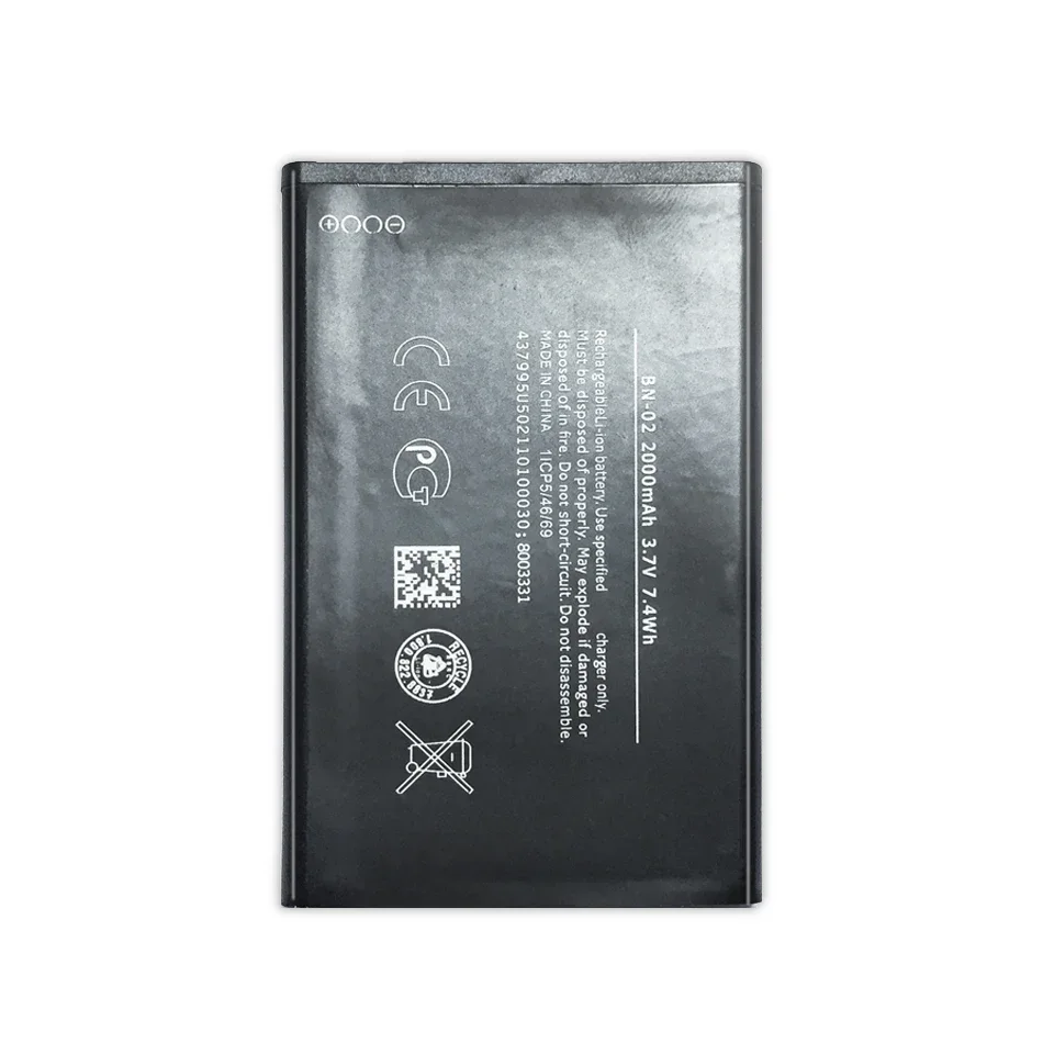 Bateria BN-02 2000mAh Rechargeable Mobile Phone Batteries For Nokia XL/XL 4G RM-1061 RM-1030 RM-1042 BYD BN 02 Portable Battery