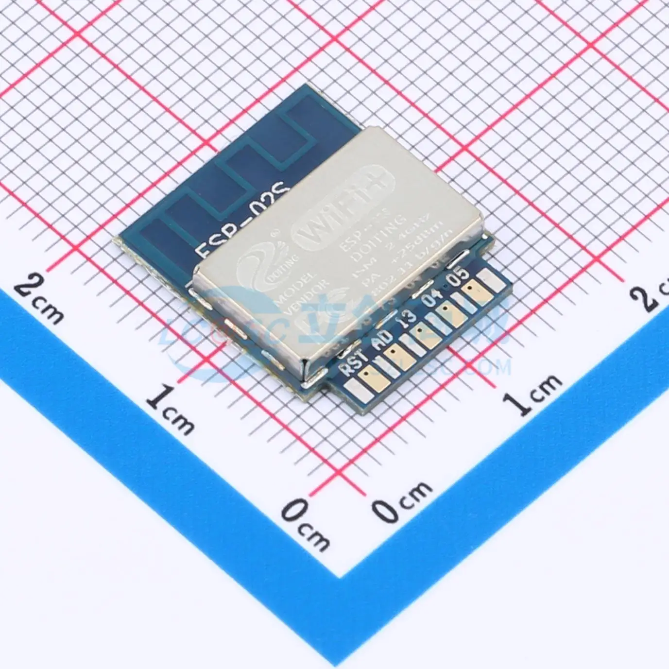 7pcs ESP-02S SMD 17.3x15mm WIFI4 UART 2.4GHz WiFi Wireless Module for Smart Home System