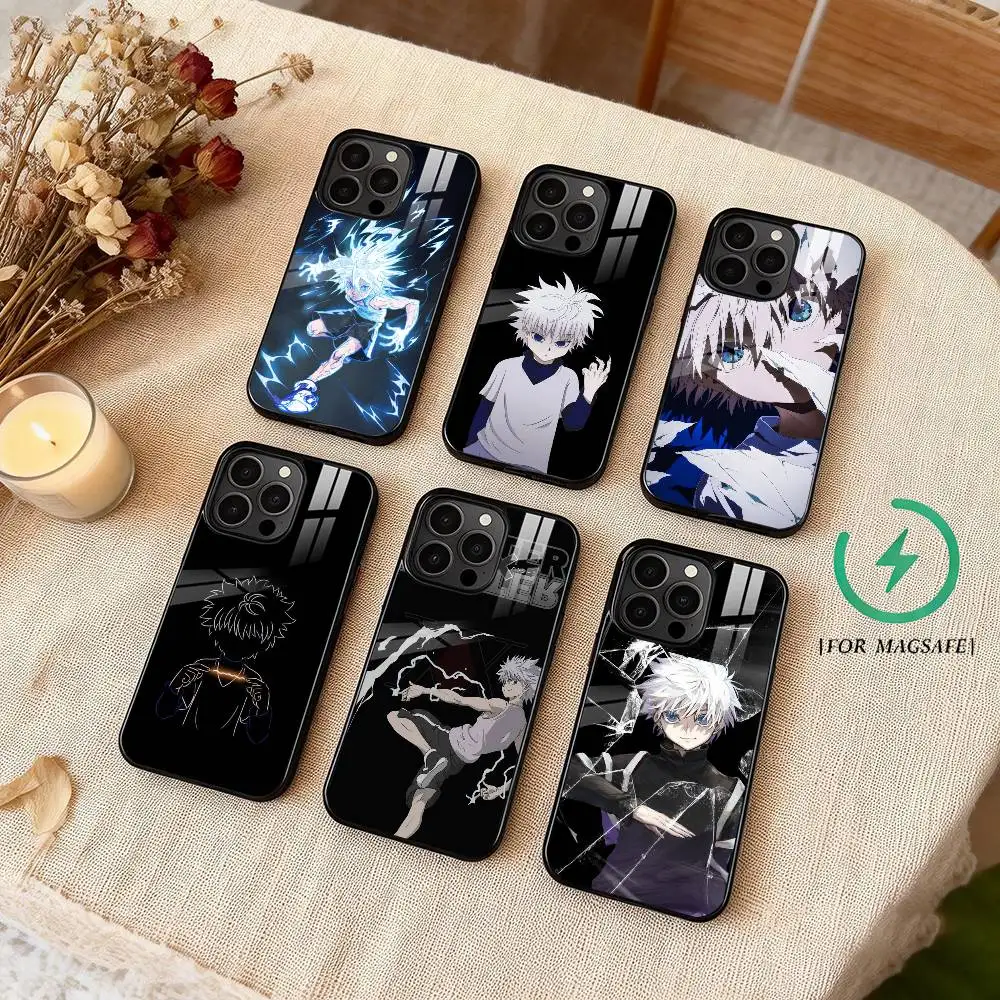 Killua Zoldyck H-Hunter x Hunter  Phone Case For iPhone 17 16 15 14 13 12 Pro Max Plus for Magsafe Wireless Magnetic Cover