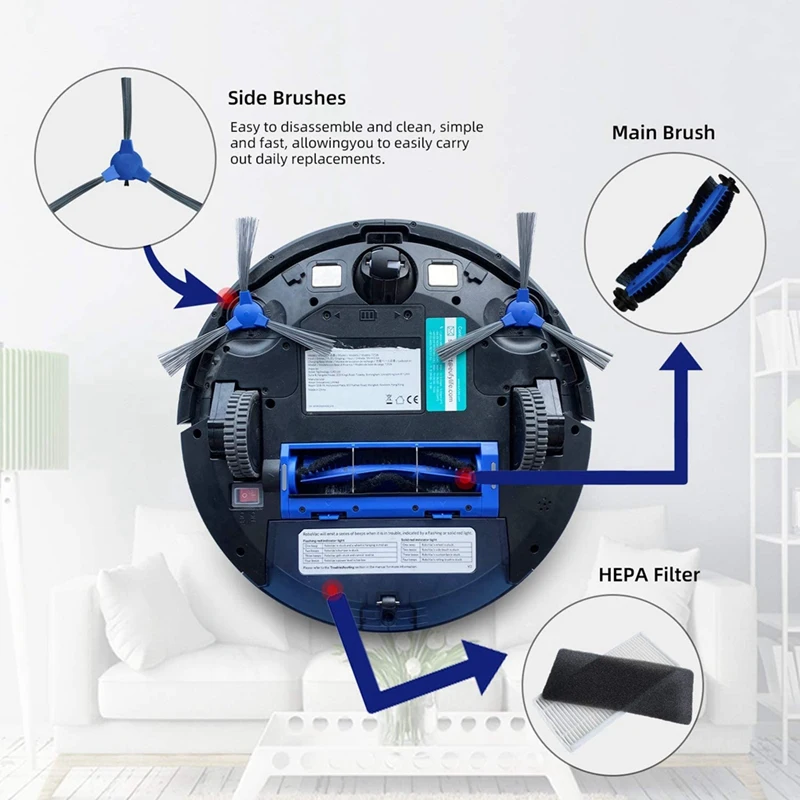 Eufy Robovac 11S 호환 액세서리 키트, Robovac 30, Robovac 30C, Robovac 15C, 로봇 진공 8X 액세서리