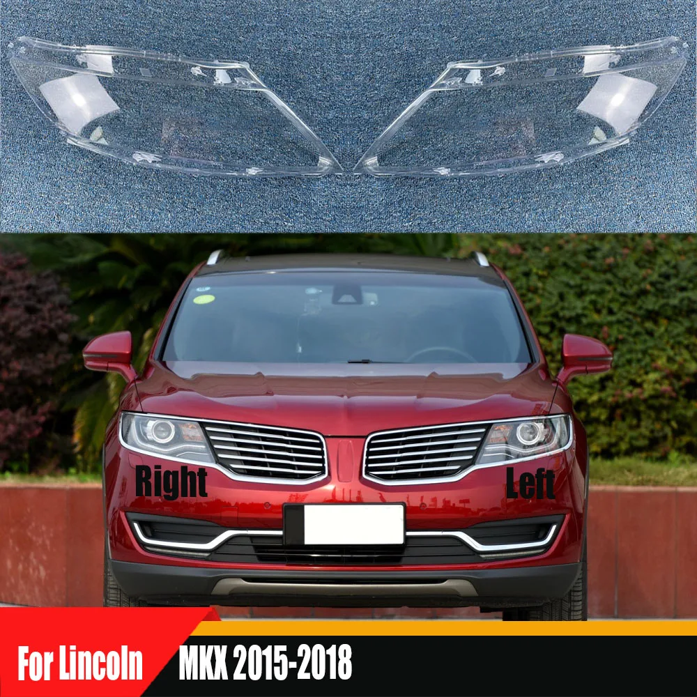 

For Lincoln MKX 2015-2018 Car Accessories Headlight Cover Shade Headlamp Shell Transparent Lampshade Lens Plexiglass