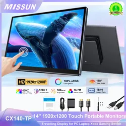 Howens-monitor portátil 4K de 15,6 pulgadas, pantalla externa IPS 3840x2160 UHD, pantalla LCD móvil, USB-C, HDMI para teléfono, ordenador portátil, PC, Xbox, PS4