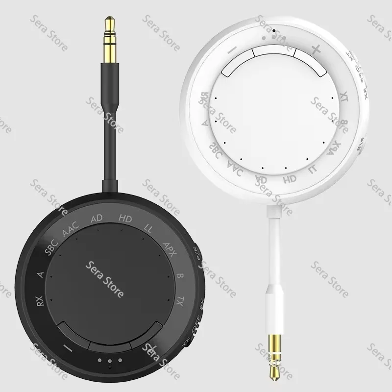 2 in 1 Bluetooth 5.2 Transmitter Receiver Qualcomm QCC aptX Adaptive HD AUX Audio Adapter for Car Headphone Airplane