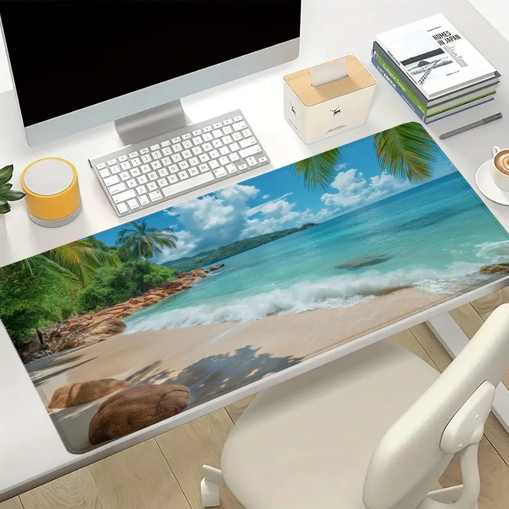 

Blue Sky Beach Mouse Pad Natural Rubber Soft Non-slip Laptop Mouse Pad Game Large Size HD Mouse Pad XXL Mouse Pad