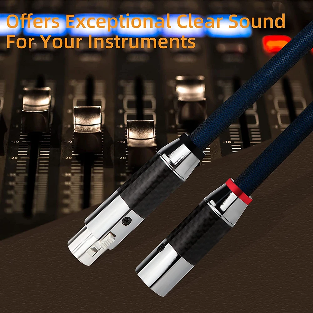 Cable de interconexión XLR de alta pureza, Latón chapado en plata de alta gama, 3 pines, XLR 2 macho a 2 hembra, líneas equilibradas de Audio/video, X405 pares