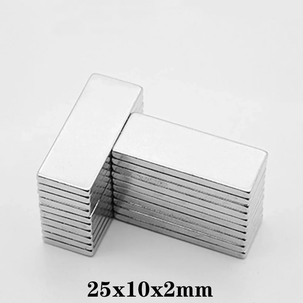 

25x10x2 мм Мощный блок-магнит 25 мм X 10 мм x 2 мм для домашних холодильников, офисов DIY 25x10x2 мм Магнитный сильный магнит 25*10*2