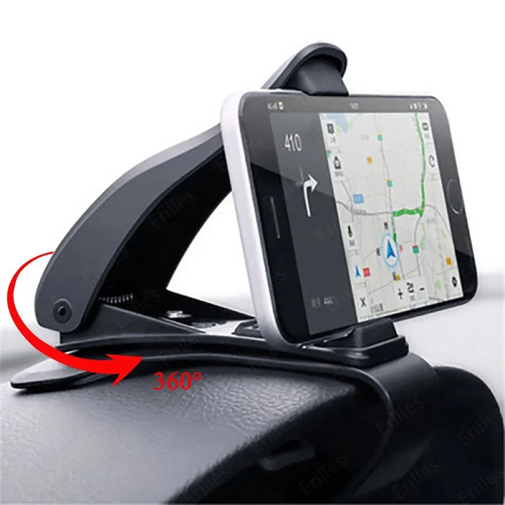 Car Phone Holder Universal Adjustable 360 Degree Navigation Dashboard In Car Mobile Support Clip Fold Holder Car Phone Kickstand
