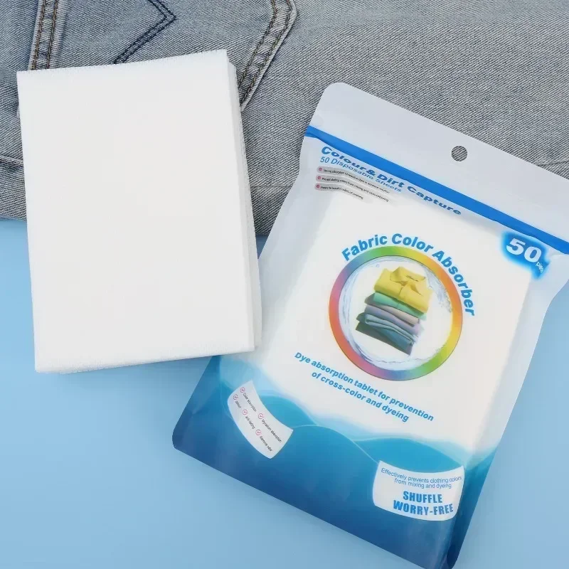 Anti-Flecken-Wäschetablette, Farbfänger-Wäschetuch, Farbschutz-Absorptionswaschpads, Waschmaschinen-Farbauffangblätter – Detail 16