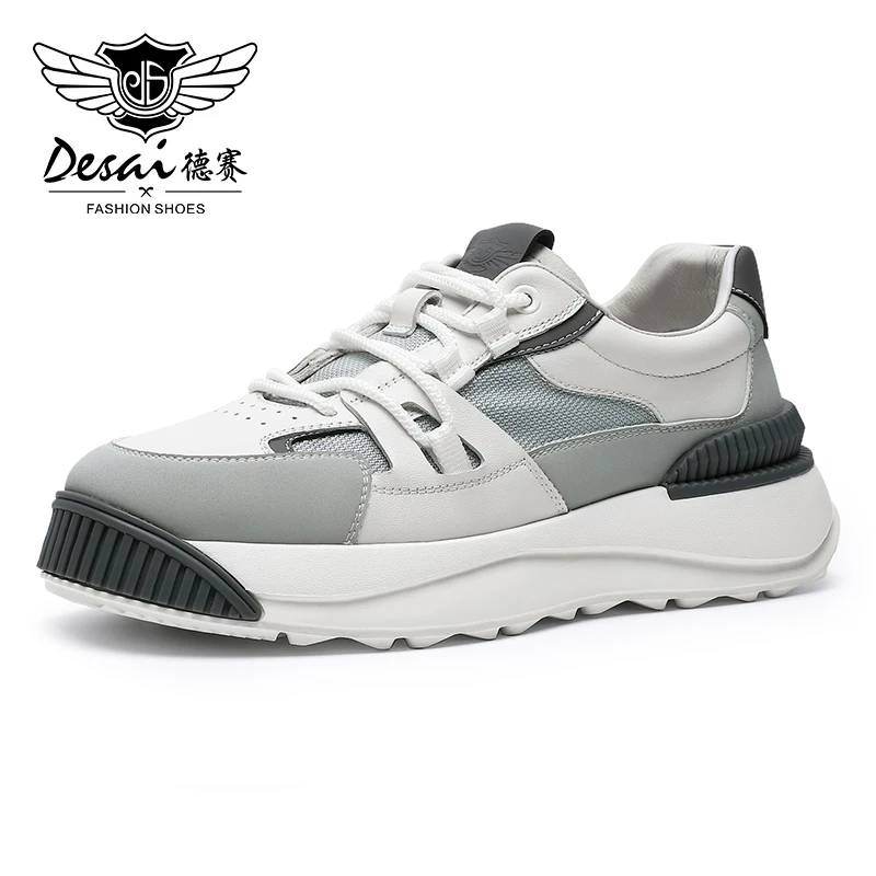 

Desai Brand Casual Genuine Leather Shoes For Men Sports Outdoor Walking Sneakers Shoes Casual Breathble Design Fashion 2023 New