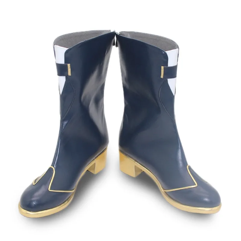VOLTAZIONE Fura Kanato Scarpe Cosplay Scarpe in pelle PU Stivali da festa di Halloween Vtuber Puntelli Cosplay realizzati su misura