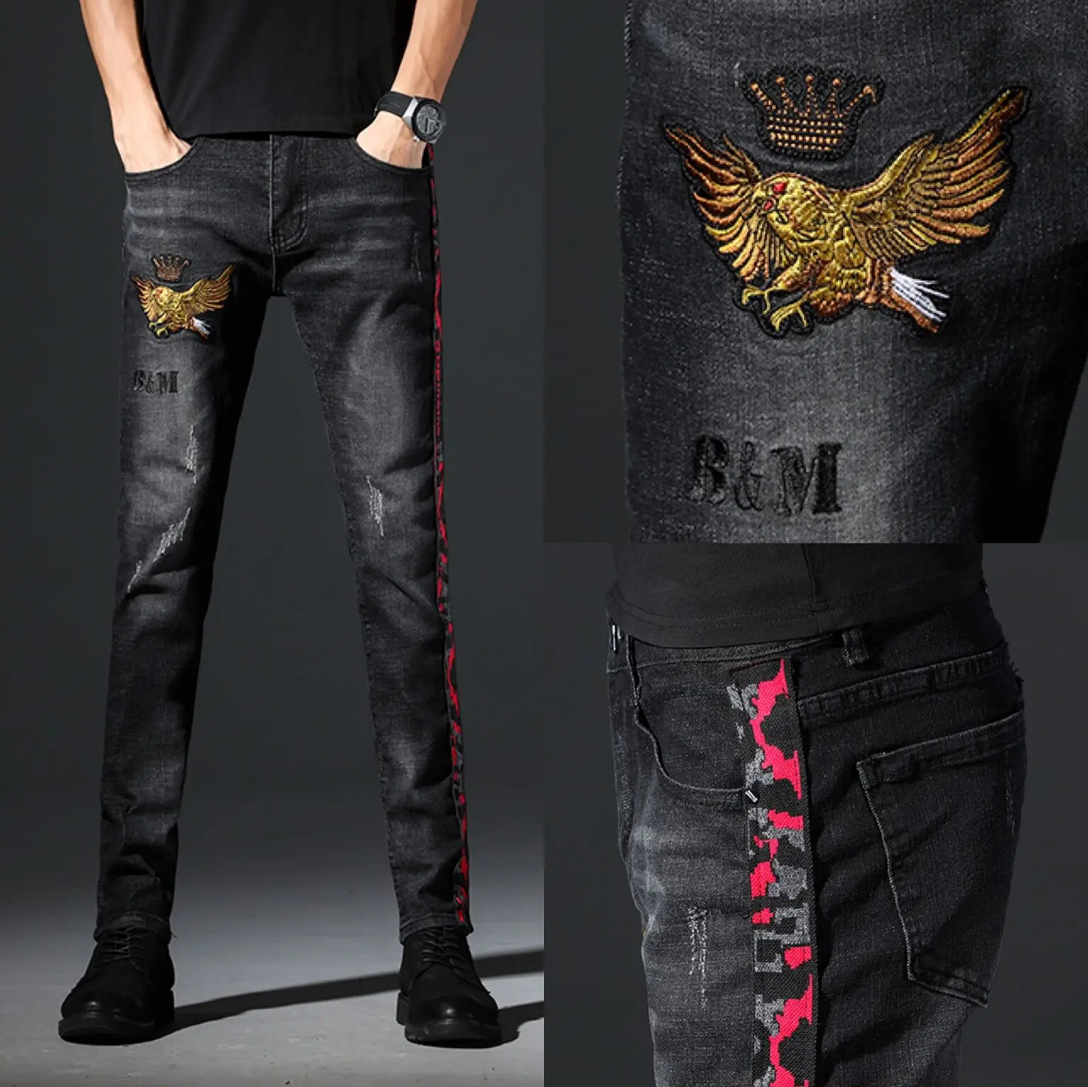 913 golden eagle embroidery