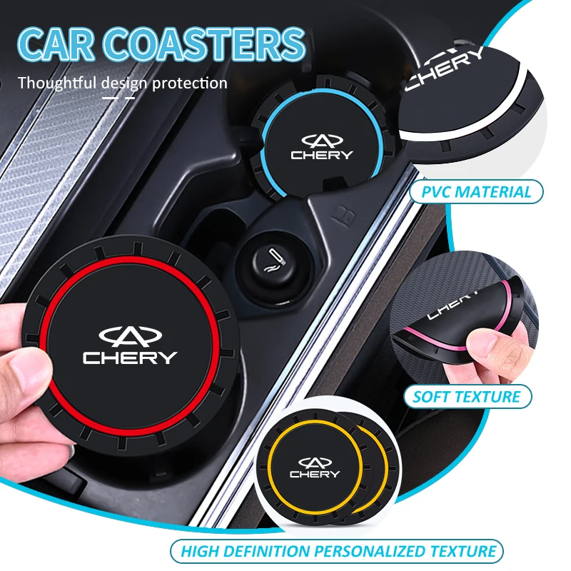 2 шт. автомобильный держатель для стакана с водой, фиксированные противоскользящие коврики для Chery Eastar Cross Gx EQ7 E3 Amulet Fora QQ IQ Fulwin