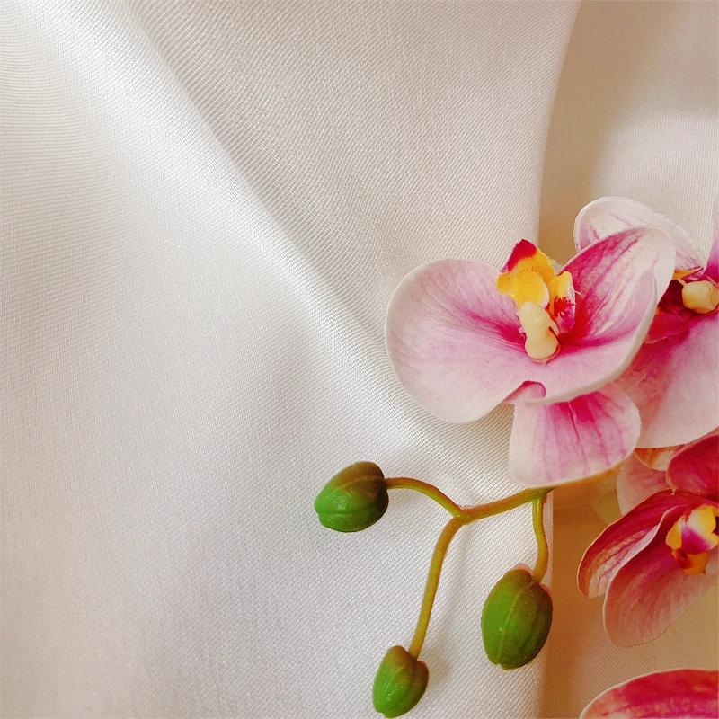 Silk satin fabric for sewing and party decoration, RS42012