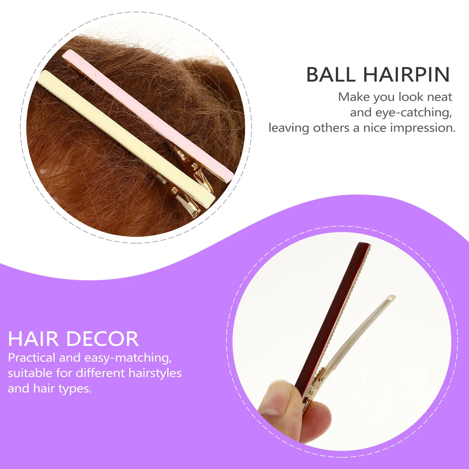 

7Pcs Long Pattern Hair Clips Sustainable Barrettes Fashion Bobby Pins for Women Wedding Party Daily Use Women Barrettes