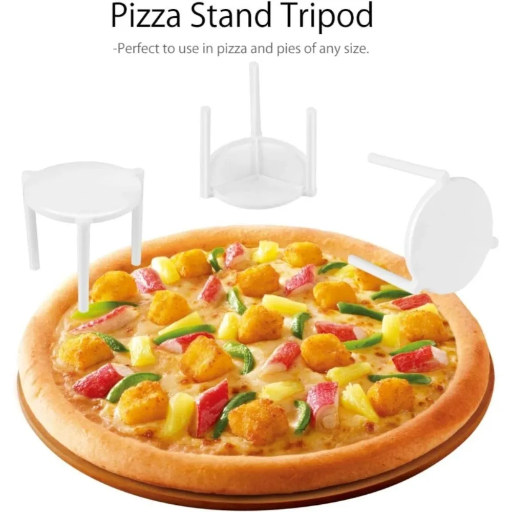 100pcs  Anti-Crush Pizza Triangle Bracket Fixed Support Oven Takeaway Adhesive Three Legged Disposable Food Plastic Stool