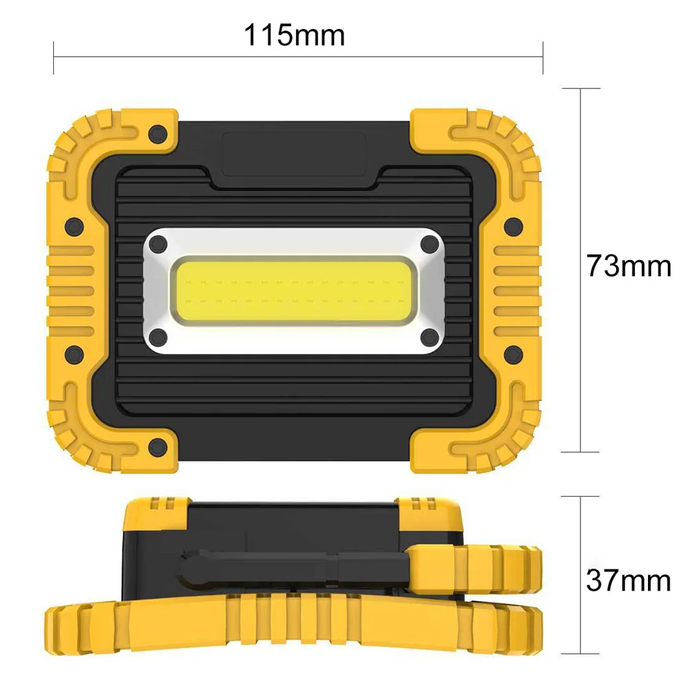 Foco Led portátil de 50W, luz de trabajo superbrillante de 1000LM, recargable por USB, lámpara de Camping al aire libre, por 18650