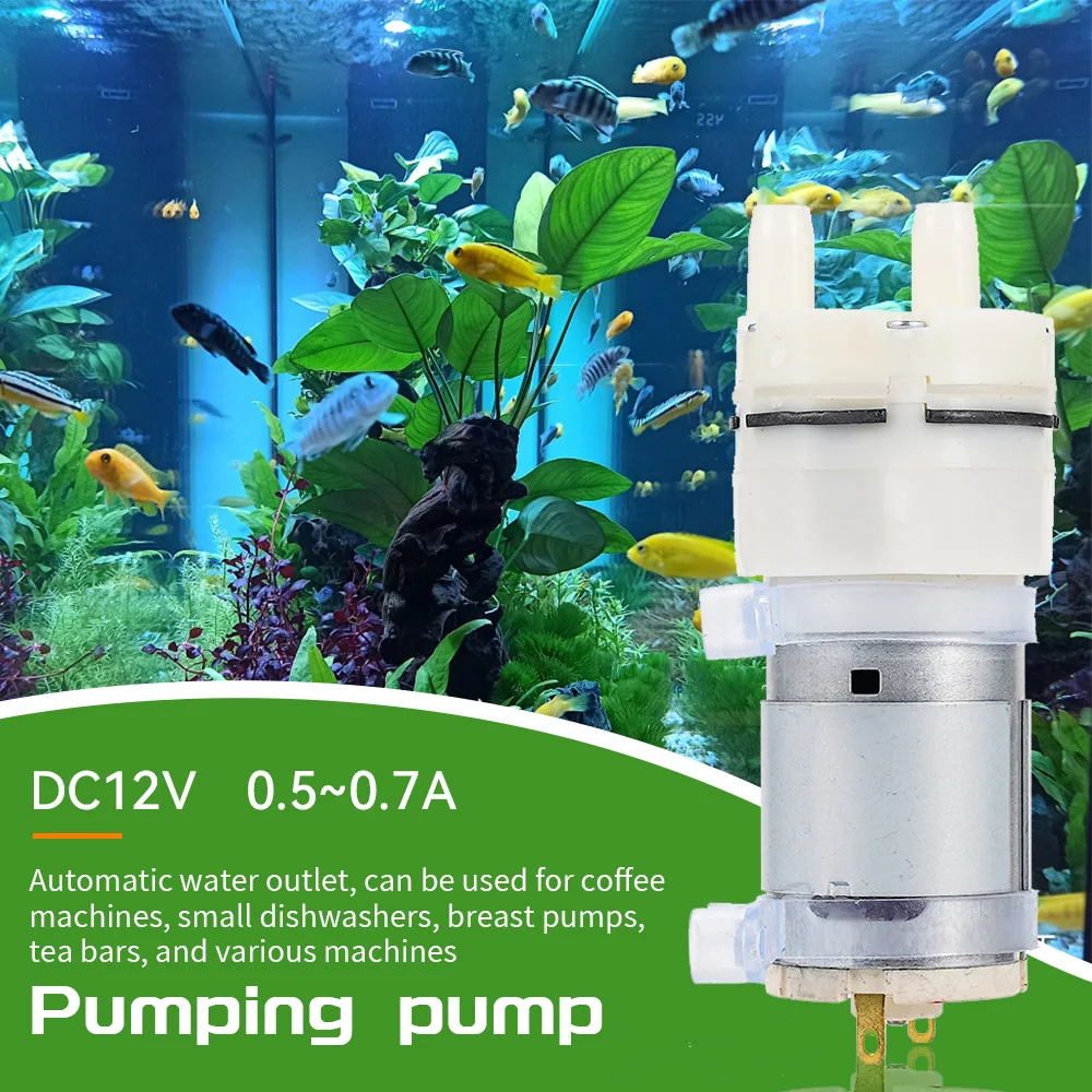 Mini Water Pump Priming Diaphragm Pump Spray Motor Vacuum 12V Micro Pumps Max Suction 2m For Water Dispenser 90mm x 40mm x 35mm