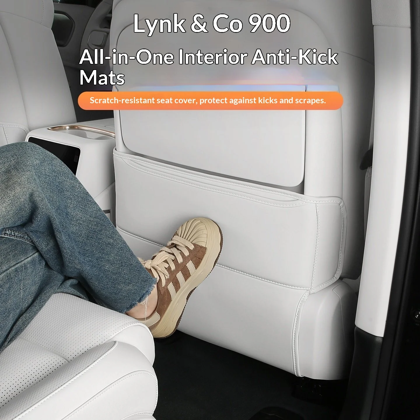 Fit For LYNK & Co 900 2025+ Car Specialized Rear Seat Anti Kick Pad Door Leather Protection Mat Interior Modification Parts