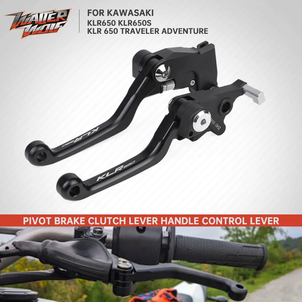

For Kawasaki KLR650 2008-2026 Motocross Enduro Pivot Brake Clutch Lever Handle Control Lever Adjustable KLR 650 650S Adventure