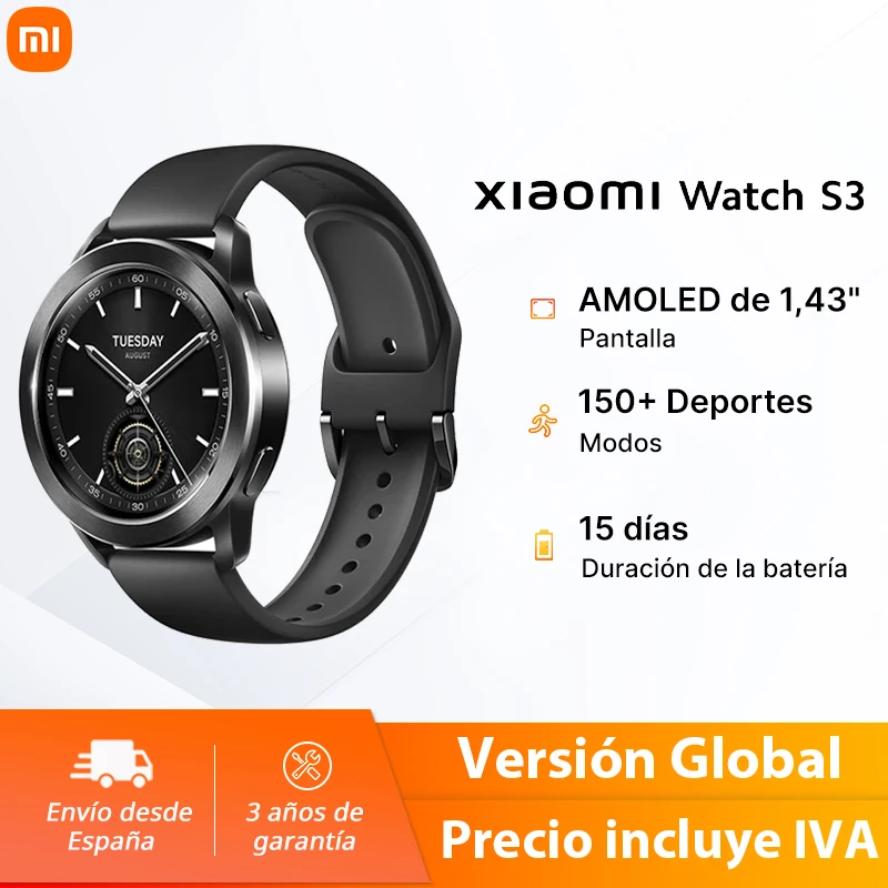 Xiaomi Watch S3 smart Watch 1.43 AMOLED 466 × 466 pixel 150 + Sport modes Bluetooth phone call man/woman