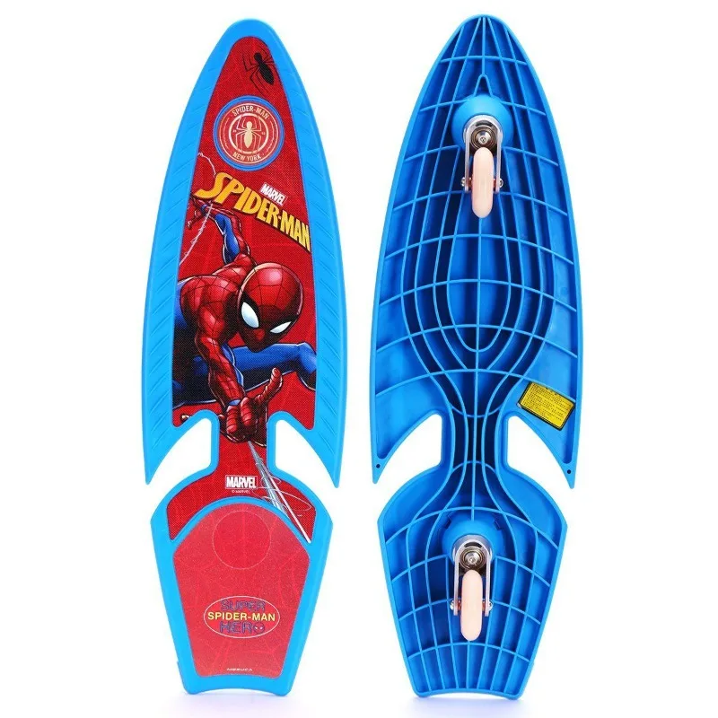 Lightning McQueen Spiderman animation peripheral creative two-wheeled luminous scooter children's fishbone shape vitality board